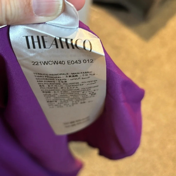 Perfect condition The Attico Corine Side Slit Gown size 38IT/0-2 US in purple - Picture 9 of 9